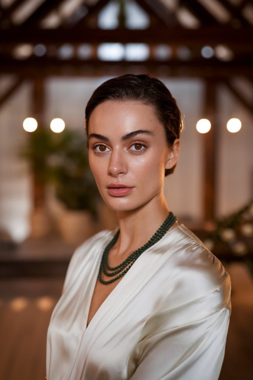 Stunning French Woman with Brown Eyes, 8k Photo