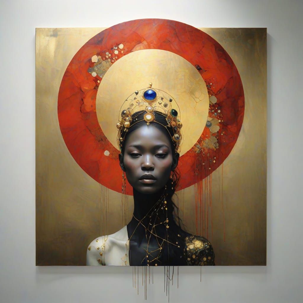 Portrait in the Style of Klimt and Viertel