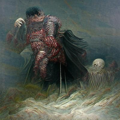Horrific Guts Illustration in Engraving Style