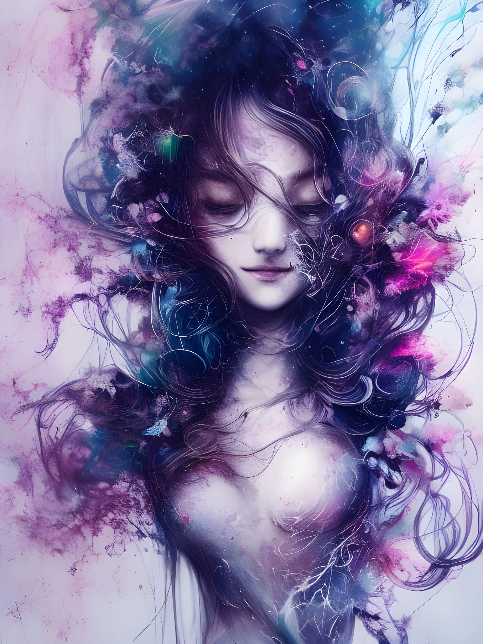 Magical Cosmic Dreamscape in Digital Illustration Style