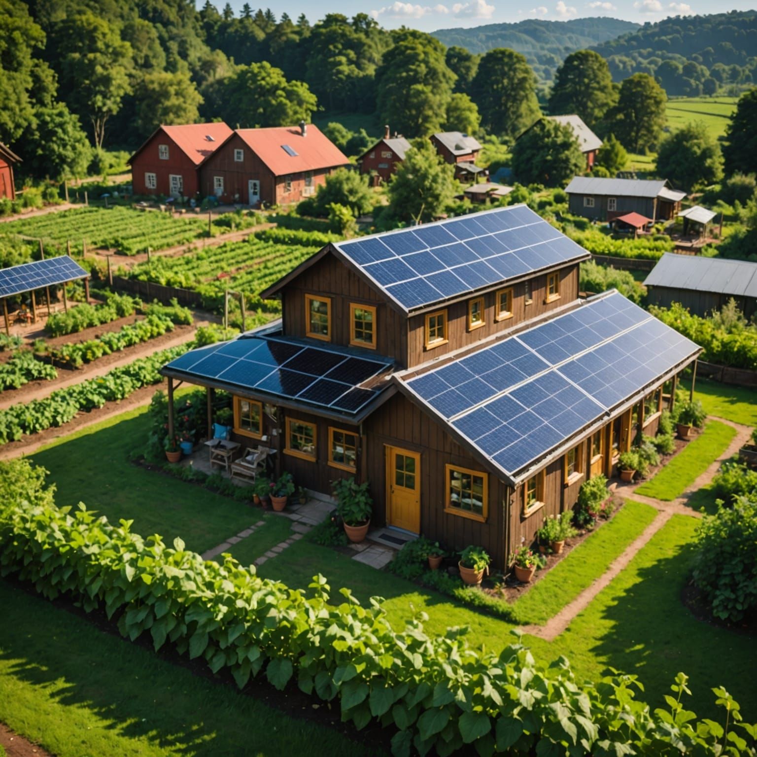 Eco-Friendly Commune in Vibrant Colors