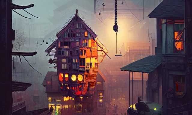 Clock Street Shop with Cone House Pods