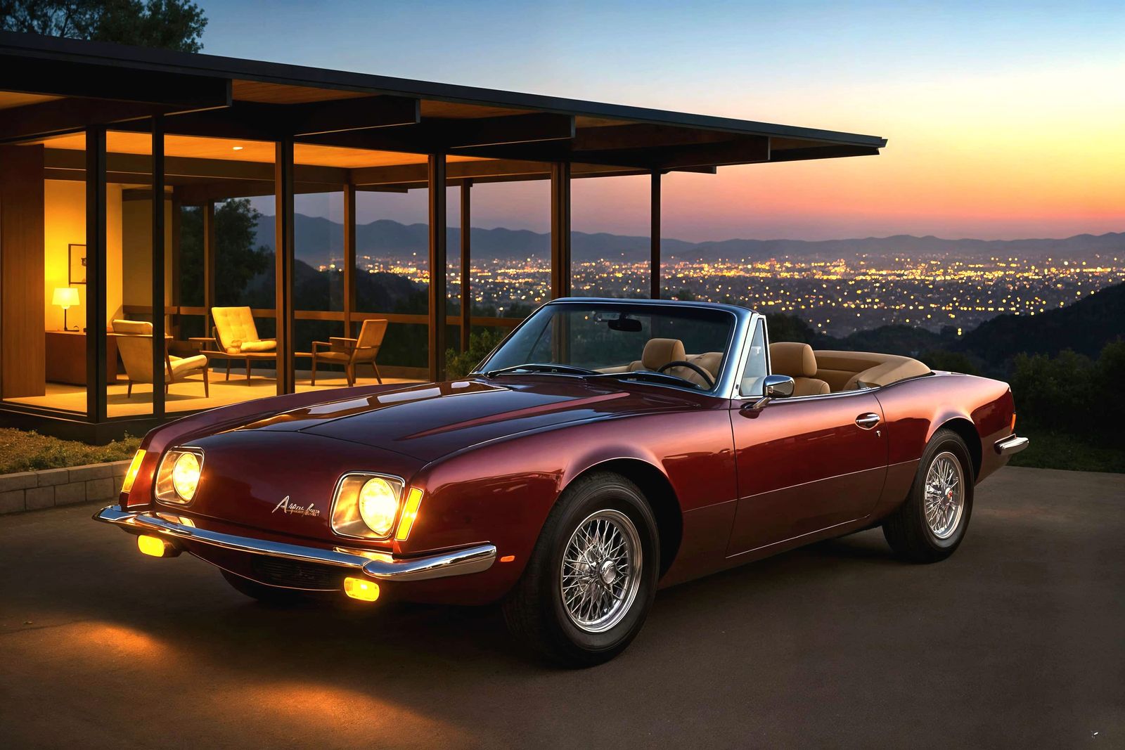 Karate Kid Era Avanti Convertible in Mid-Century Modern Sett...