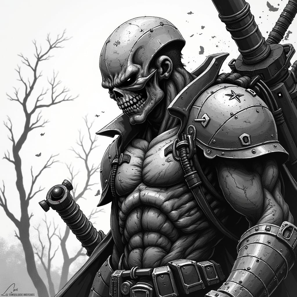 Dark Fantasy Landscape in Grimdark Style