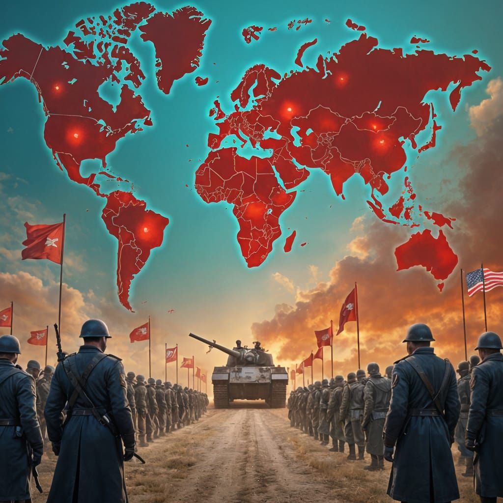 Cold War Historical Figures in Detailed Matte Painting