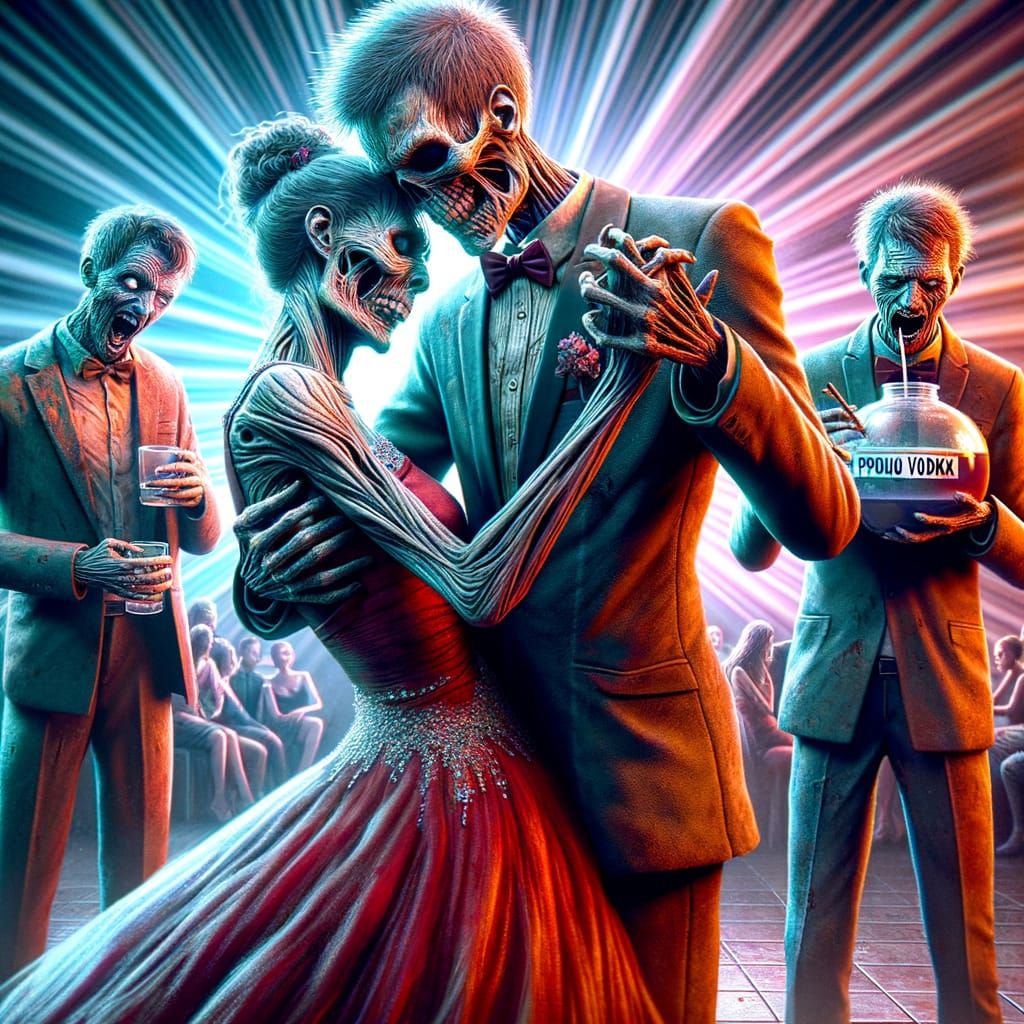 Zombies Slow Dance at Prom Night, One Cries, Another Pours V...