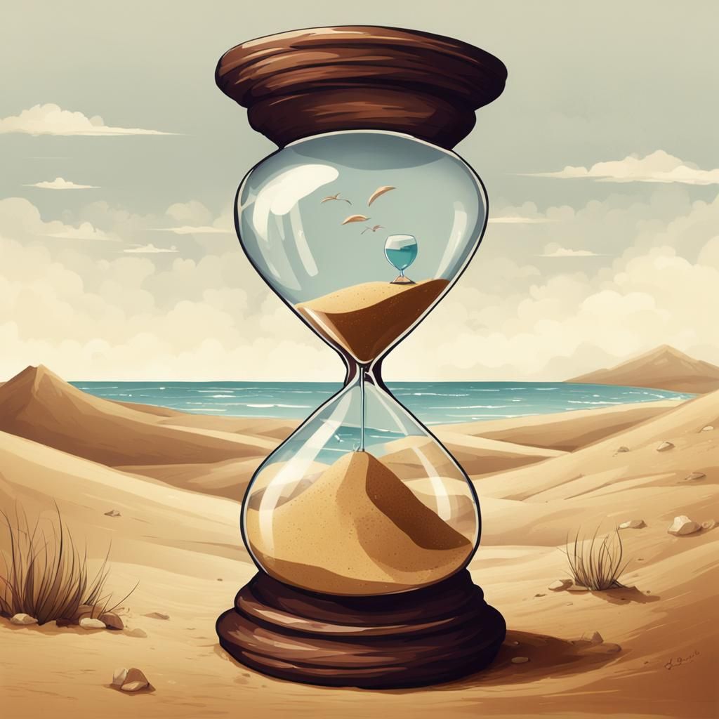 Surreal Hourglass: Time and Loss