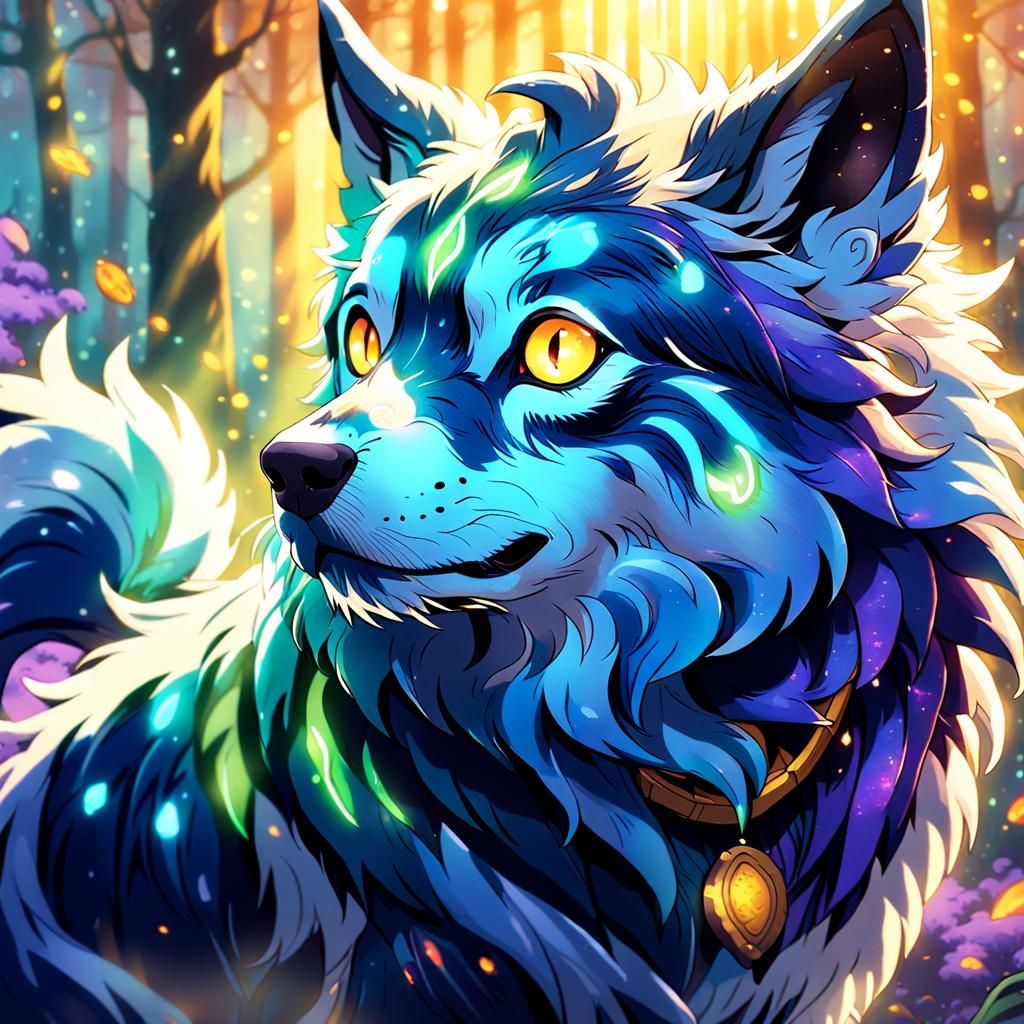 Mythical Dog Close-Up: Anime Key Visual