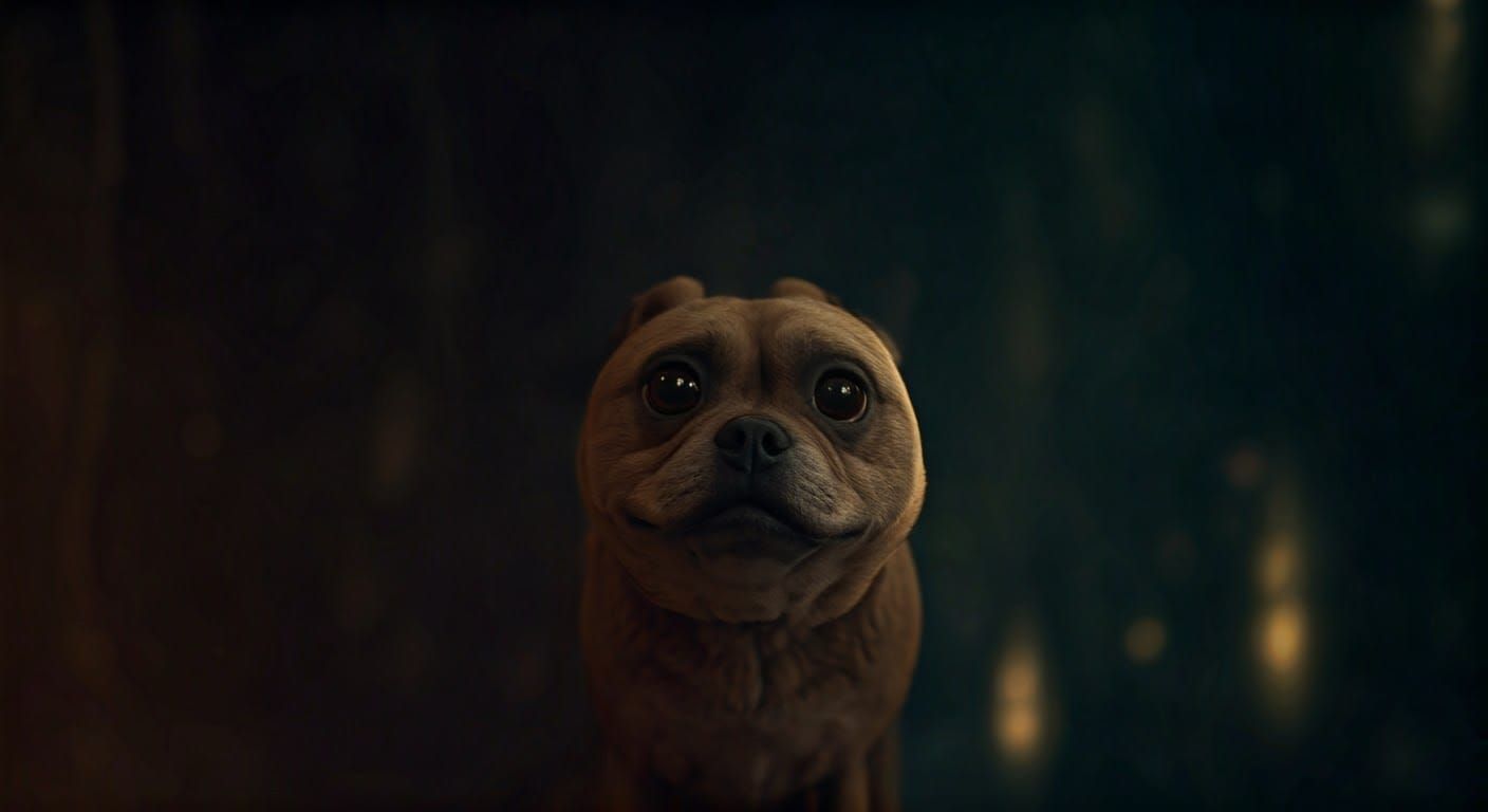 Cinematic Golden Hour Scene with Film Grain