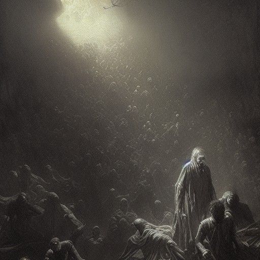 Horror Scene in Gustave Doré Style
