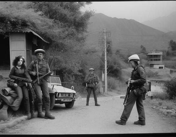 Tehran Urban Guerillas, 1975: Black and White Photo