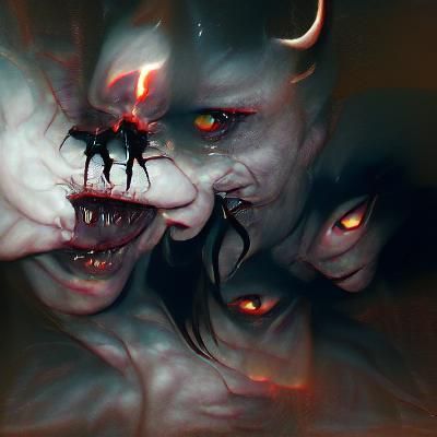 Sinister Demons in Dark Fantasy Art Style