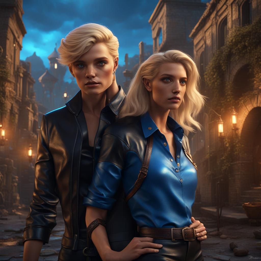 Seductive Woman and Boy: Fantasy Concept Art