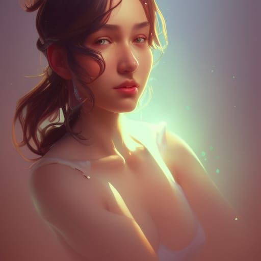 Hyperdetailed Portrait of a Cute School Teen