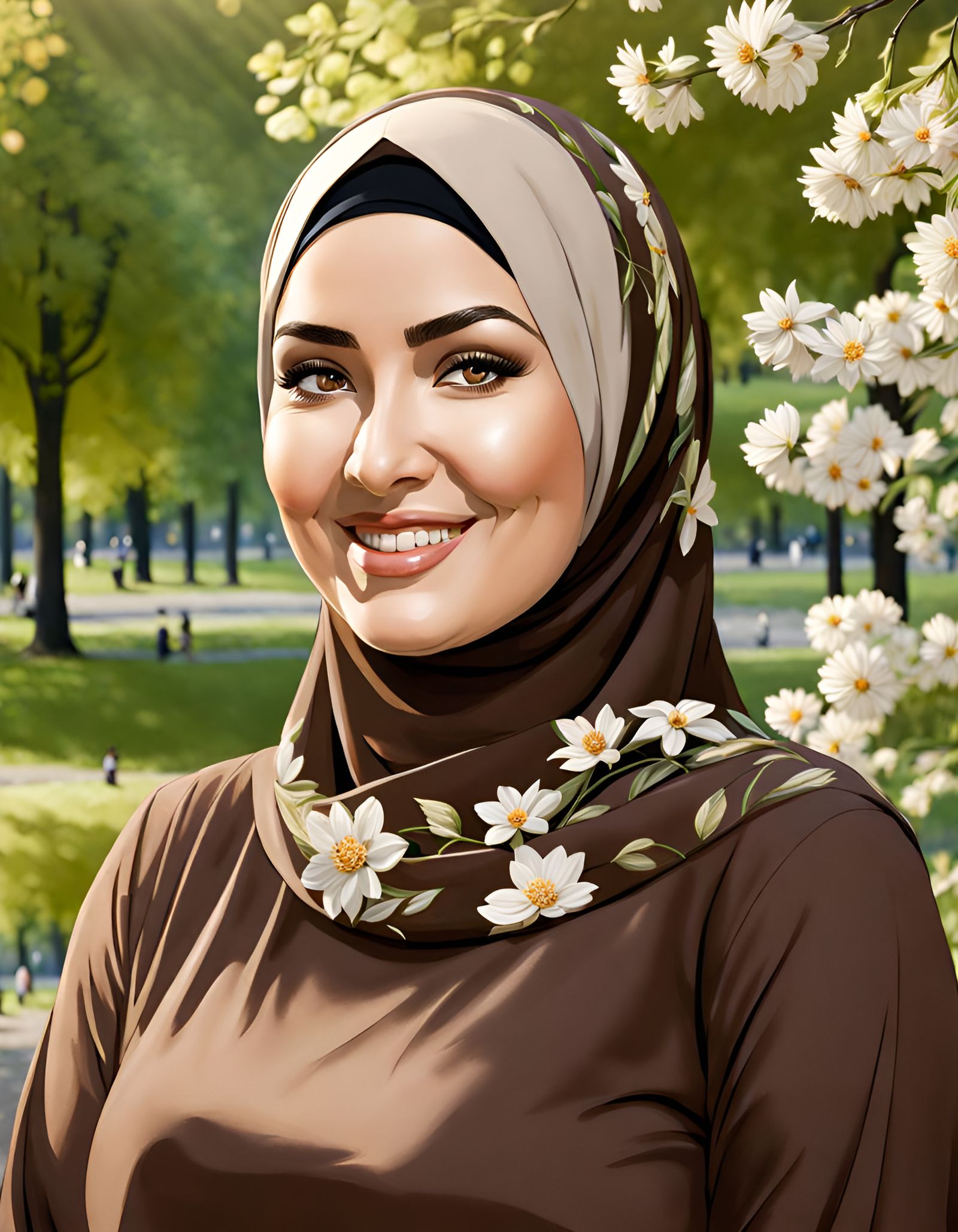 Smiling Swedish Woman in Hijab Portrait