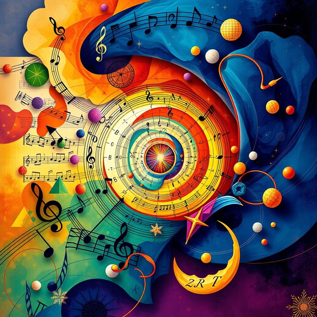 Abstract Art: Fibonacci Sequence in Music and Math