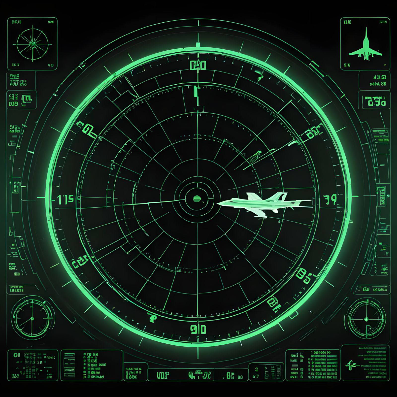 High-Tech Radar Display in Futuristic Design