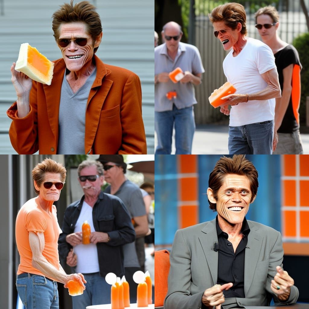 Willem Dafoe Enjoys a Creamsicle