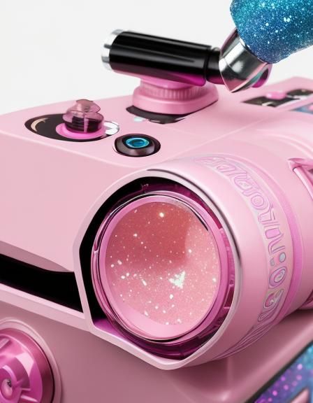 Pink and Glitter Product Photography in DreamShaper v8