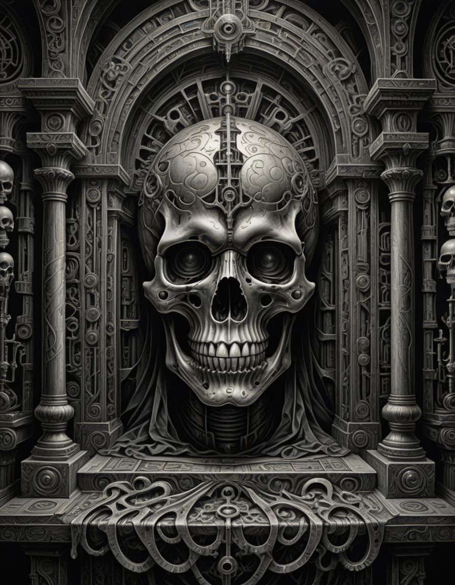 Medieval Skull Adorned with Intricate Stone Inlays