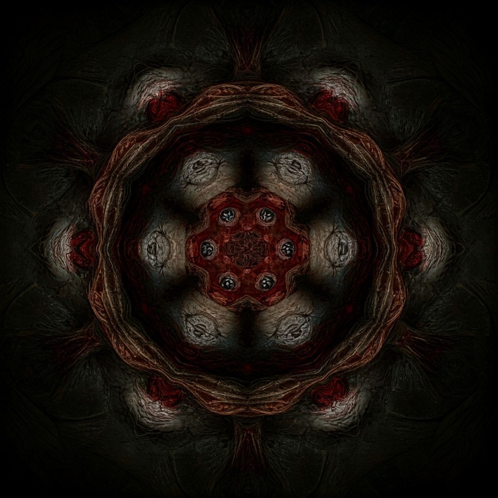 Nightmarish Kaleidoscope of Grinning Faces and Gaping Mouths