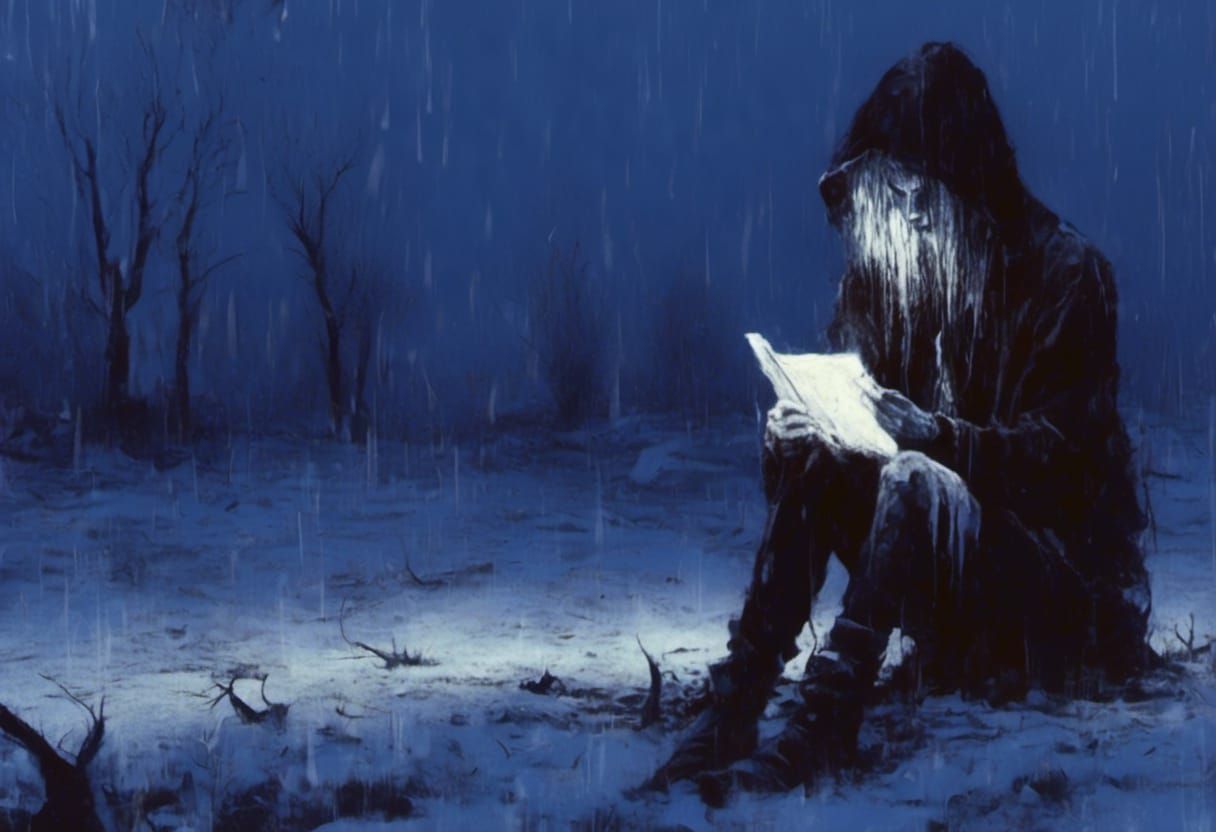 Macabre Image of a Depressed Emo Teen