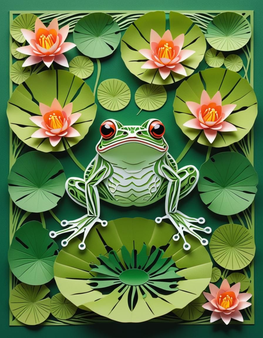 Kirigami Frog