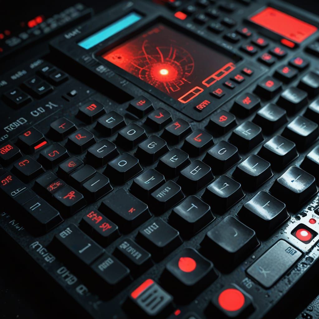 Disturbing Calculator Horror Concept Art