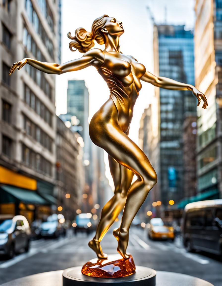 Golden Statue Street Performer