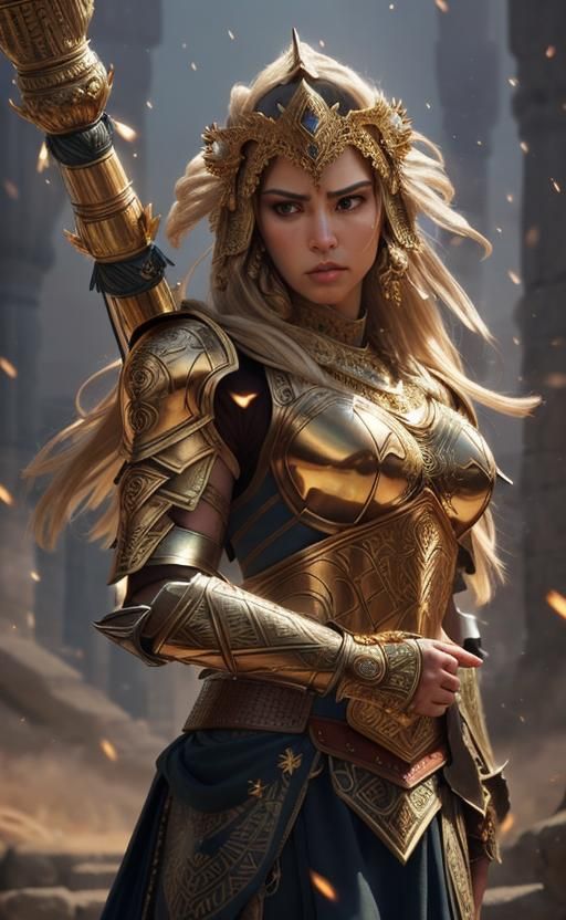 Fierce Warrior in Islamic Armor Concept Art