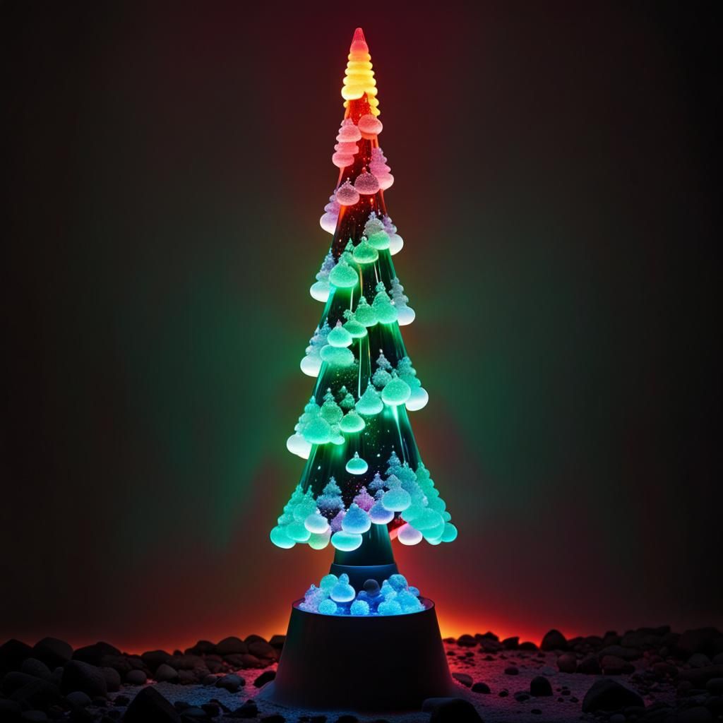 Lava Lamp Christmas Tree: Glowing Crystal Design