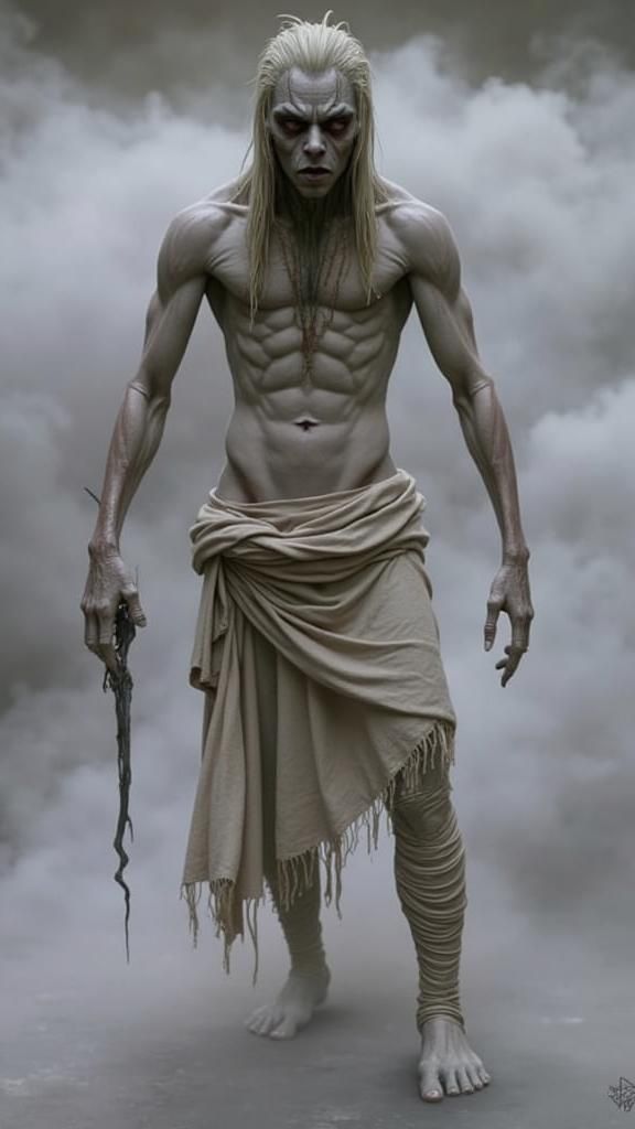 Icy Demon Portrait in Gothic Fantasy Style