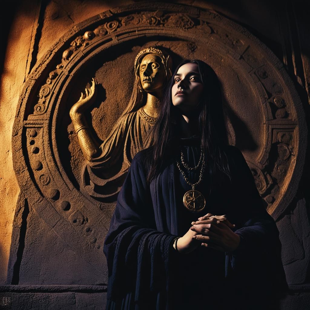 Gothic Girl and Bocca della Verita: Caravaggio Lighting