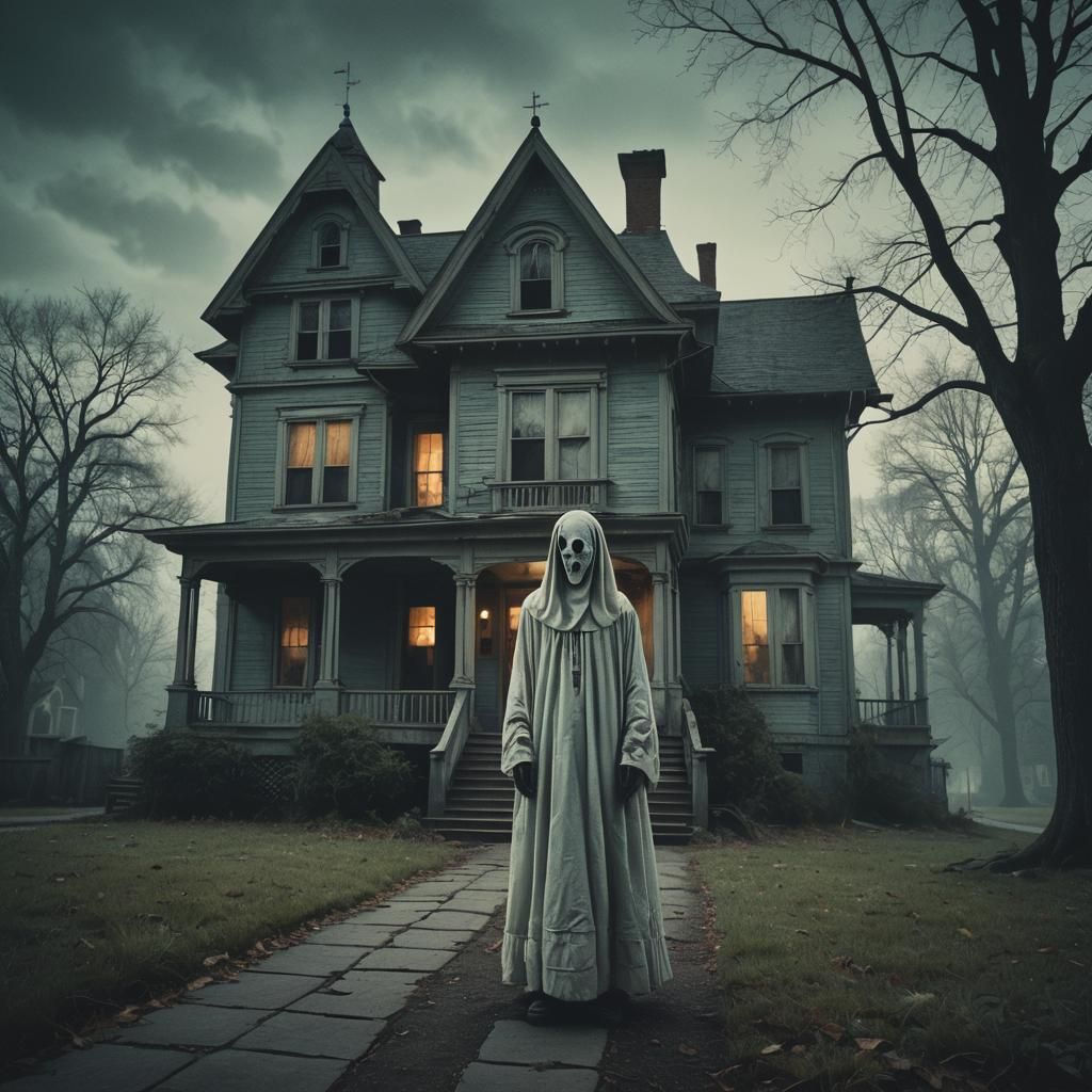 Ethereal Ghostly Apparition in Haunted House