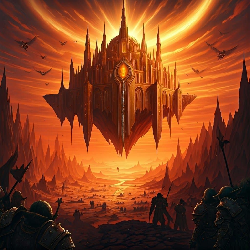 Epic Celestial Palace in Radiant Gold and Marble