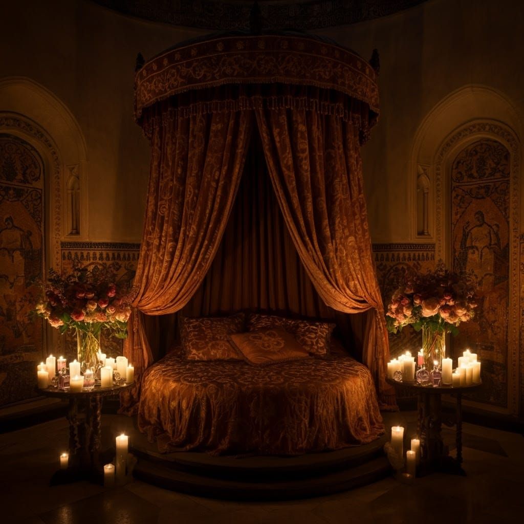 Lavish Medieval Chamber in Mediterranean Splendor