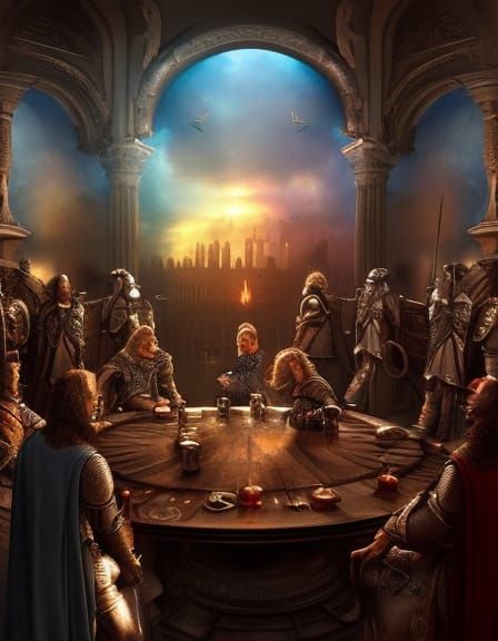 Knights of the Round Table: Epic Digital Painting