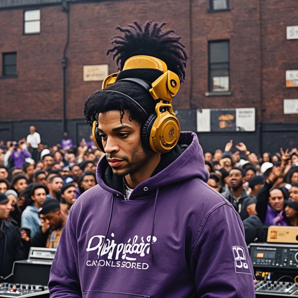 Prince as DJ in a Warehouse Rave