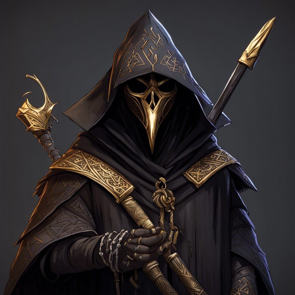 Nordic Rune Kenku Rogue Portrait by Rutkowski