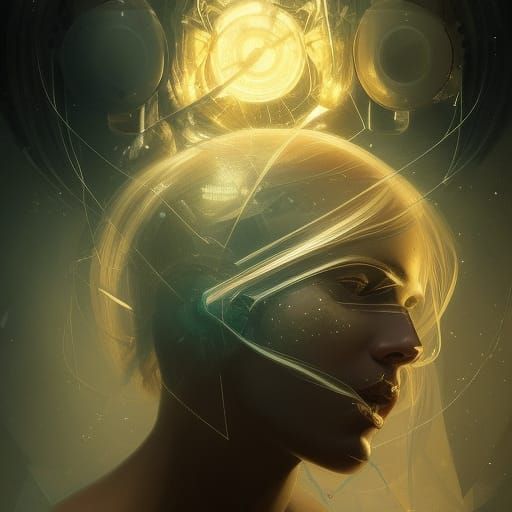 Collective Consciousness Portrait in Hyperdetailed Style