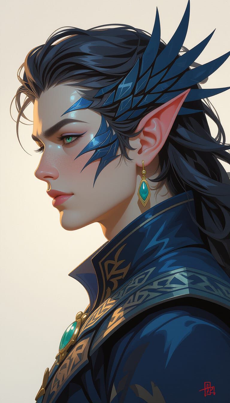 Hyperdetailed Portrait with Dynamic Lighting in Splash Art S...