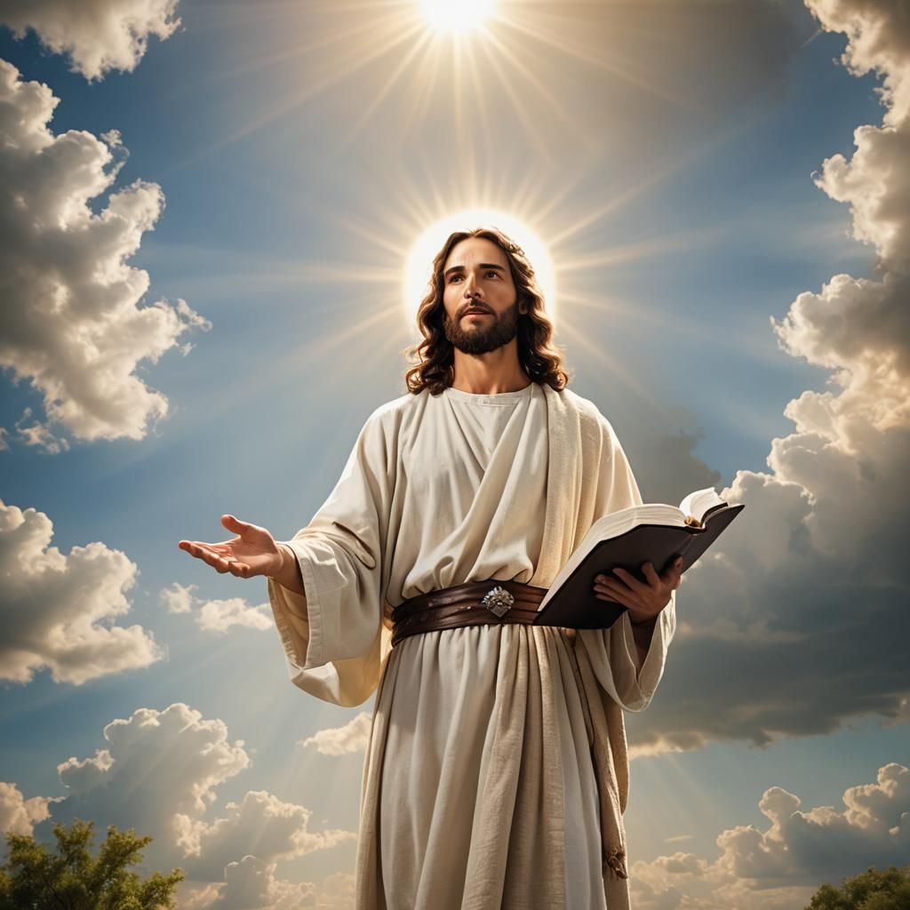 Jesus Christ with the Ten Commandments