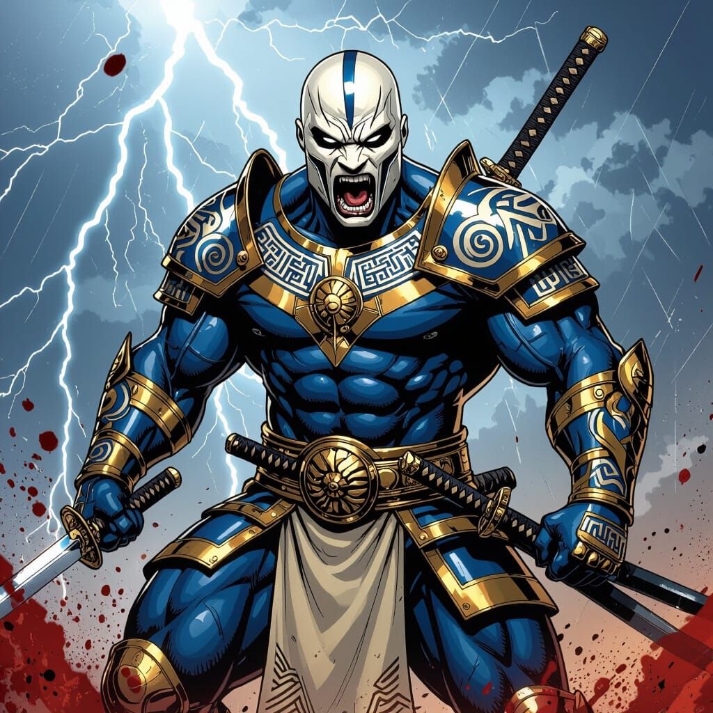 Tongan Superhero Supreme-X in Jim Lee Comic Style