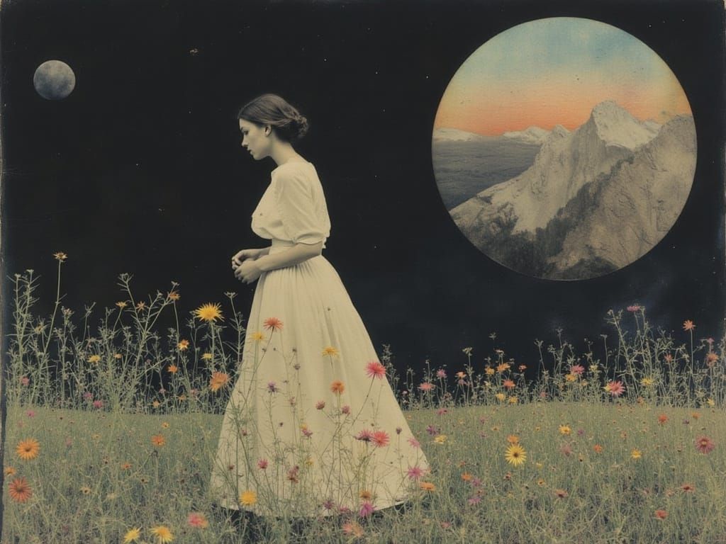 Surreal Dreamscapes of Whimsy and Wonder in Vibrant Wildflow...