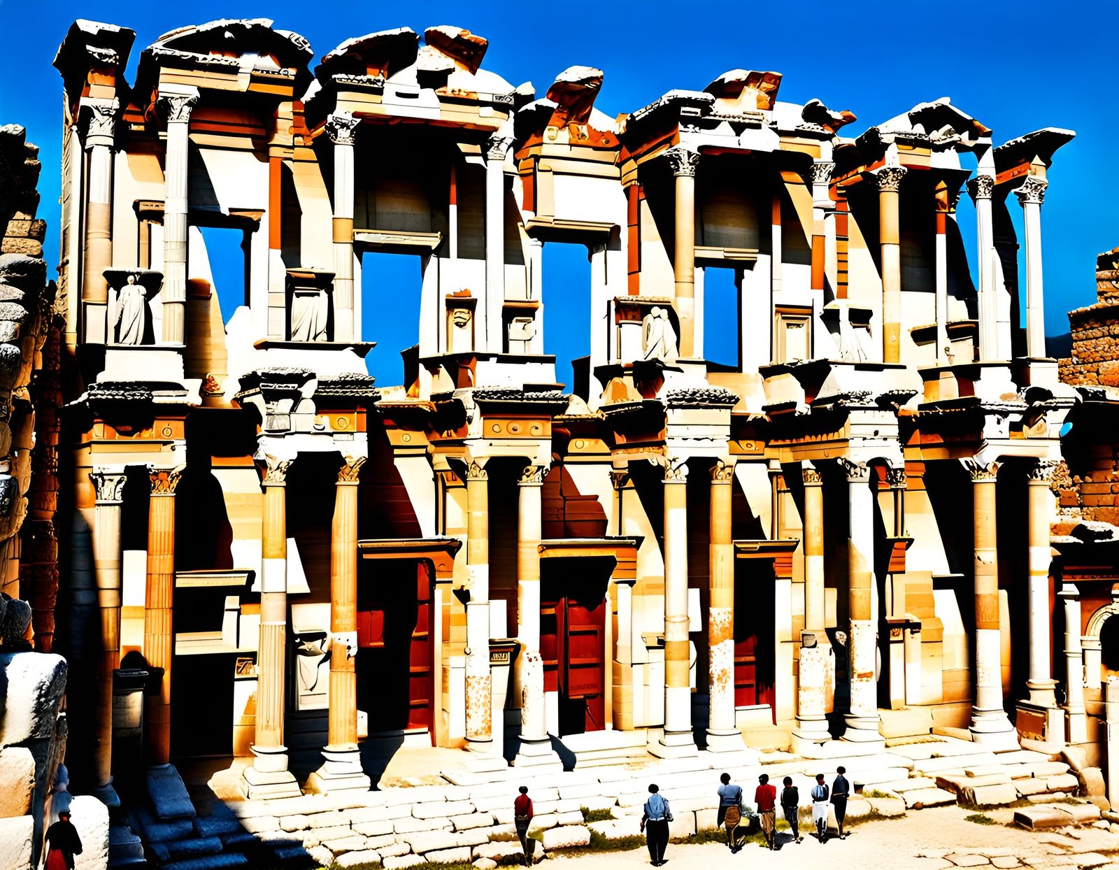 Library of Celsus: Ancient Roman Architecture in 8K