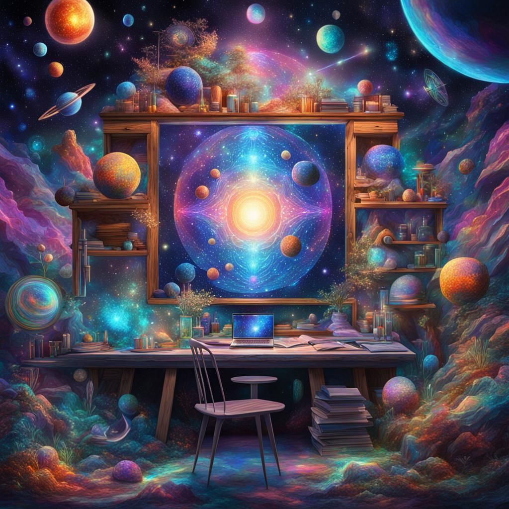 Holographic Astral Modern Art Studio