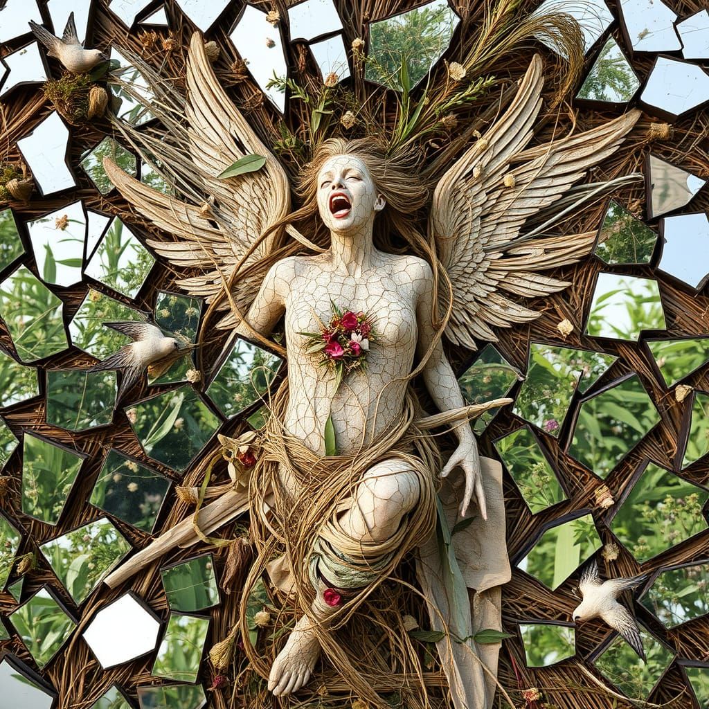 Primal Scream Shatters Mirrors in Bio-Art Collage