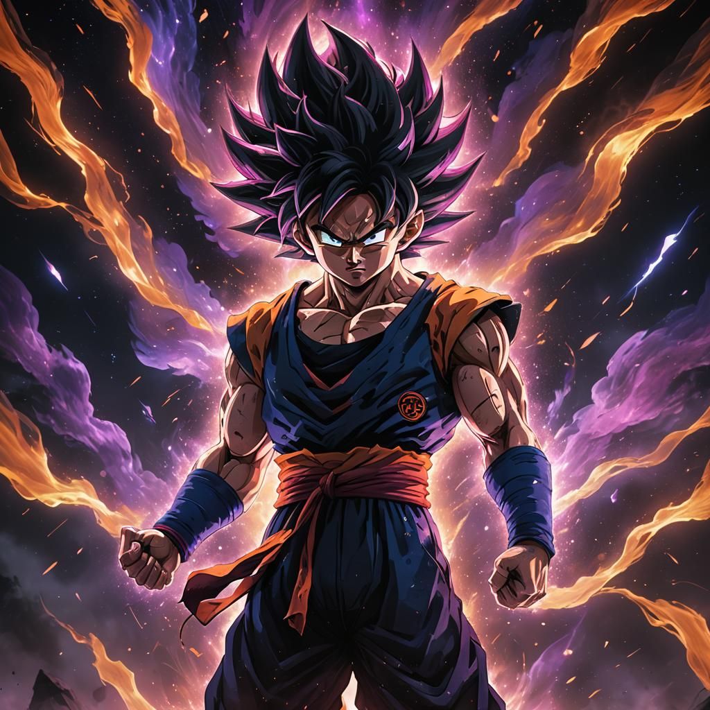 Heroic Figure in Dark Void, Digital Fantasy Art