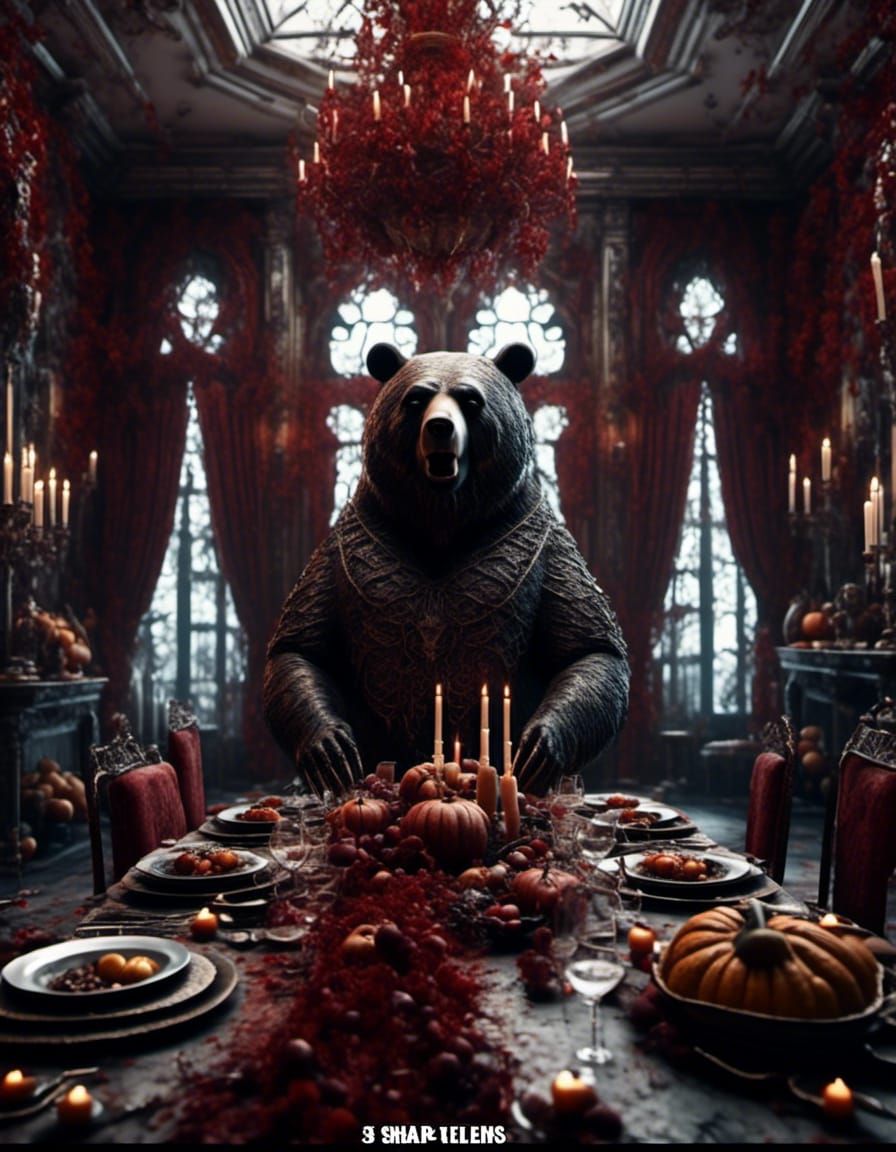 Scary Gothic Thanksgiving in 3D