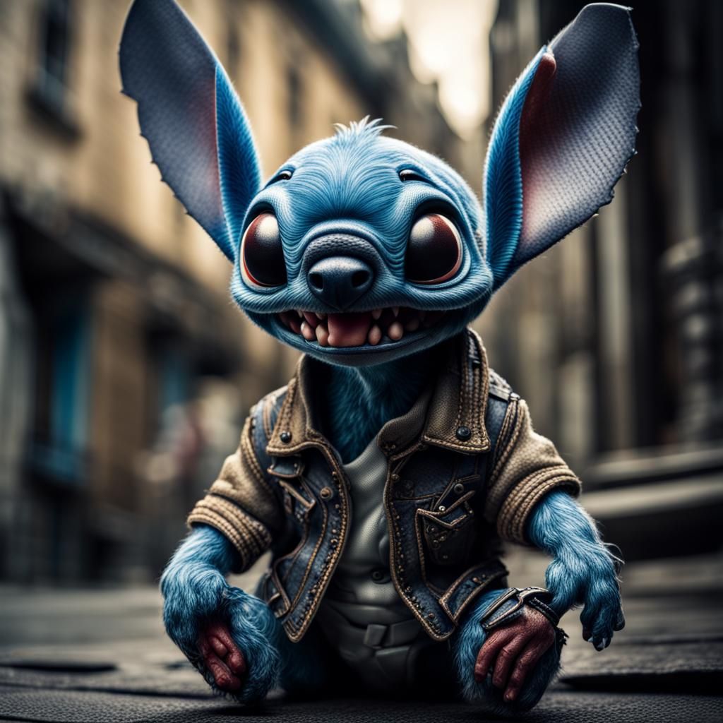 Hyperrealistic Stitch Close-Up in High Definition